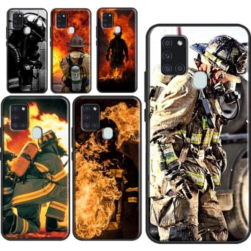 Firefighter Fireman Heroes Case For Samsung A32 A12 A52 A72 A21S A20e A11 A31 A51 A71 A02 A20 S A30 A40 A50 A70 Coque
