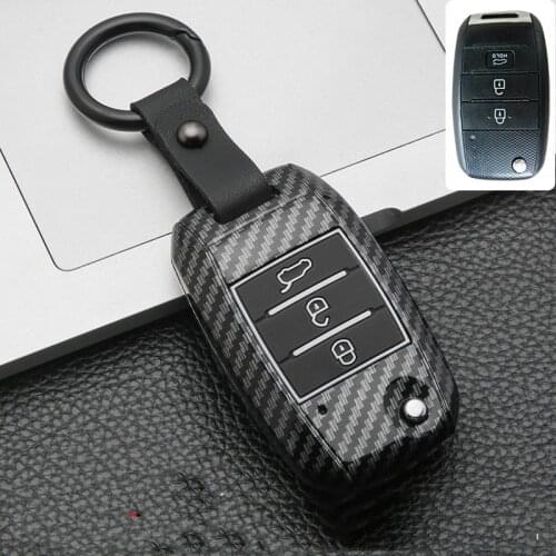 Carbon silicone 4Button Keyless Entry Smart Key Case Cover For Kia Sorento/Rio/Rio5/Optima/K5/K4/KX3 Car Styling