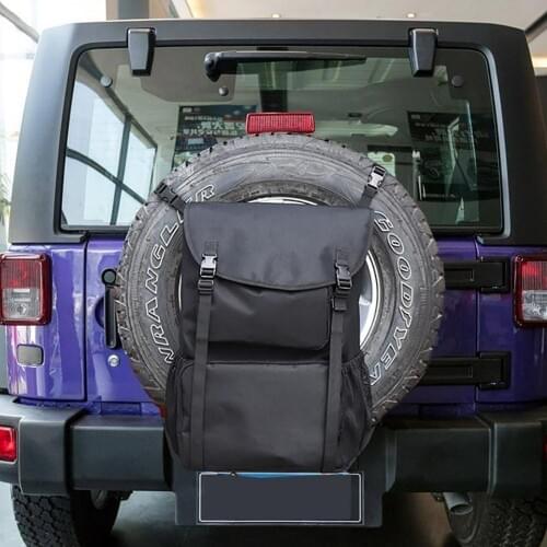 For Jeep Wrangler JK YJ TJ JL & Unlimited Cargo Storage Bag Spare Tire Backpack Auto Exterior Accessories
