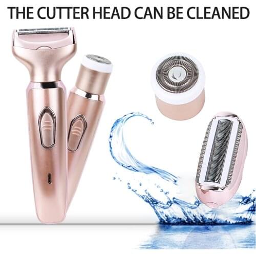 Painless Portable Epilator Underarm Leg Health Care 2 in 1 Female Hair Shaver Eyebrow Shaping Face Hair Removal