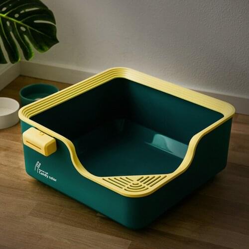 Cat Litter Box Cat Toilet Crack-Proof Durable Semi-Enclosed Small Litter Box Send Cat Litter Scoop Kitten Dog Bedpan Anti Splash