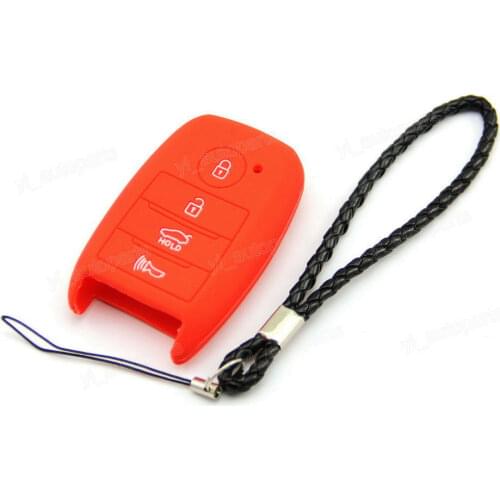Red Silicone Case Cover Fit For Kia 4 Buttons Smart Key SY5XMFNA04 Cerato K3 SMK4FRE SY5XMFNA04