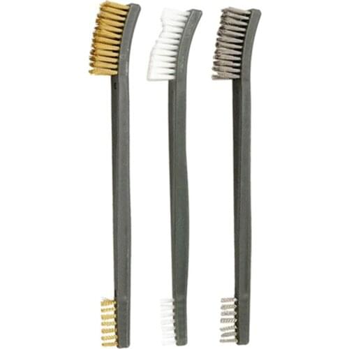 3pcs/set Gun Cleaning Kit 3PCS Steel Brush Cleaning Set Tactical Sniper Pistol Gun Cleaner Tool Kit Hunting Gun Acessories