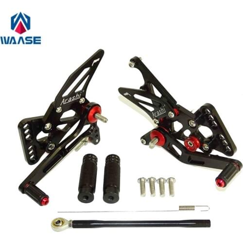 Waase GSXR1000 K5 K6 Rider Racing Rearset Rear Sets Footrests Foot Rest Pegs For Suzuki GSXR GSX-R 1000 2005 2006