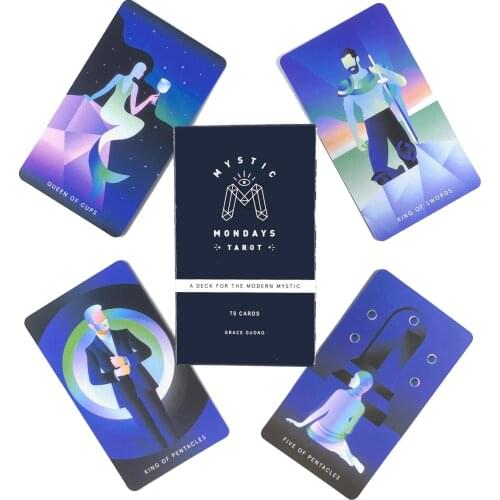 Mystic Mondays Tarot Deck Leisure Party Table Game High Quality Fortune-telling Prophecy Oracle Cards With Guide Book