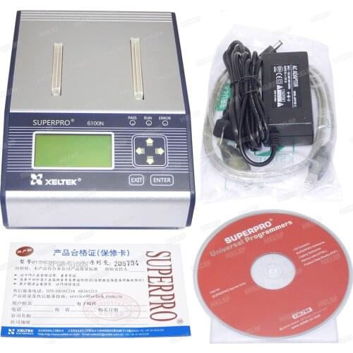 Newest XELTEK SuperPro 6100N Universal IC Chip Device Programmer With AC A dapters