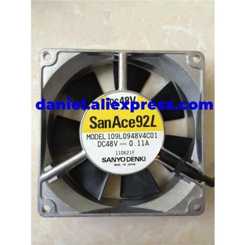 Original Sanyo 9cm9225 109l0948v4c04 / 01 48v0.11a aluminum frame cooling fan