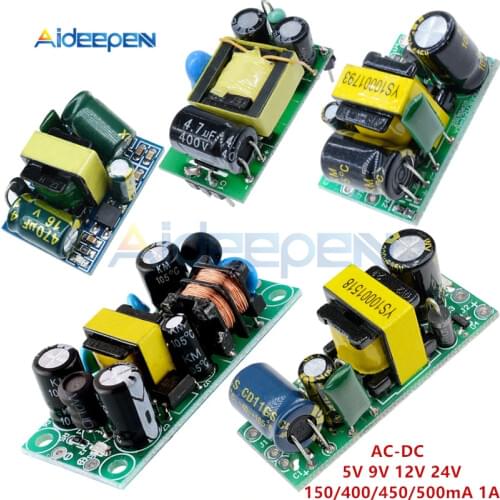 AC-DC 5V 9V 12V 24V 150/400/450/500mA 1A Step Down Buck Module AC 85V-265V to 5V 9V 12V 24V Buck Converter Transformer