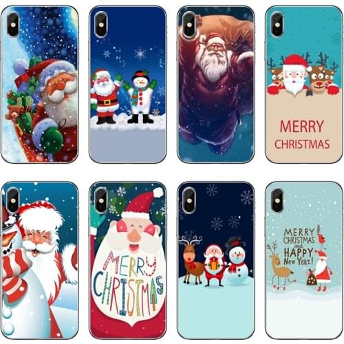 Christmas Santa Claus Accessories Phone Case For Huawei P30 P20 Pro P10 P9 P8 Lite Y5 Y6 Y7 Y9 P Smart Plus 2018 2019