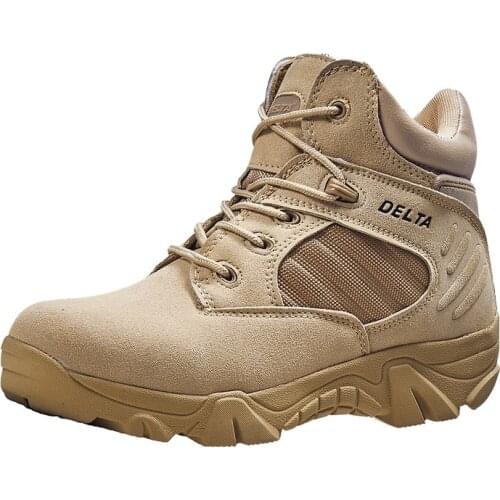 EU 35-45 DELTA Men Women Tactical Training Leather Boots Outdoor Climbing Camping Hiking Waterproof Non-slip Hunting Shoes