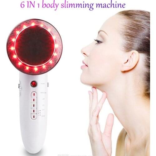 6 in 1 ultrasonic slimming beauty instrument EMS massager far infrared beauty instrument