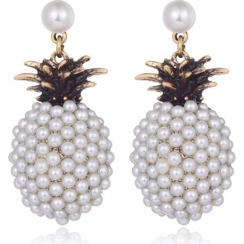 HongYe Womens Earrings Fashion Jewelry Grape Shaped Intimate Pearl Sweet Girls Drop Ear Jewelry Designer Vintage Big Dangler