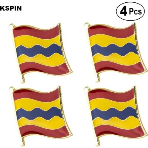 Overijssel Brooches Lapel Pin Flag badge Brooch Pins Badges 4pcs