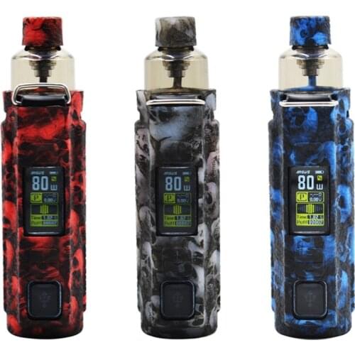 1PCS Silicone Protective Case Compatible for Voopoo Argus Pro Kit Silicone Case Skull Pattern Protective Cover Case