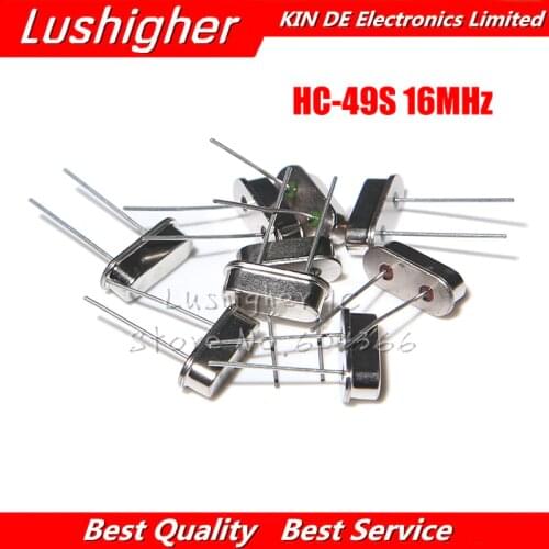 10pcs HC-49S 16MHz Oscillator Quartz Resonator HC49S 49S 16M 16.000mhz Crystal