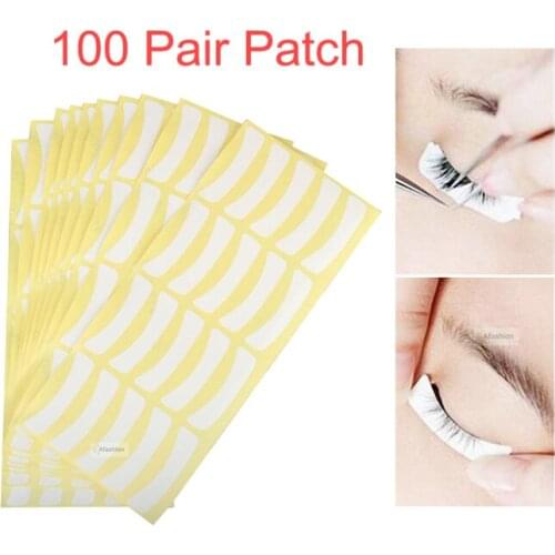 100pair Paper Eyelash Patches Under Eye Pads Eyelash Extension Patch Lash Tips Sticker Wraps Make Up Tools