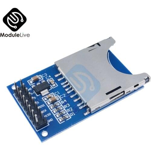 2PCS Reading Writing Sensor Shield Module For Arduino Write SD Card Slot Socket Reader ARM MCU Control Board 3.3V 5V Programable