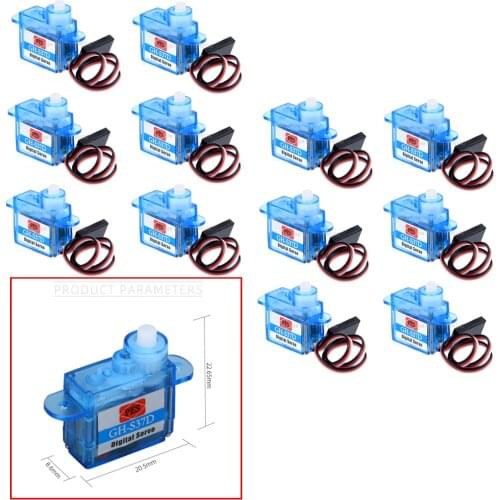 20PCS/Lot PES GH-S37D Micro Servo 3.7g Mini Servo for RC Plane Helicopter Drone Boat Car RC Toy Accessory