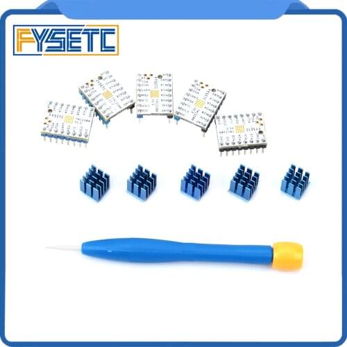 5pcs TMC2208 v1.2 Stepping Motor Mute Driver Stepstick Power Tube Built-in Driver Current 1.4A Peak Current 2A Replace TMC2100