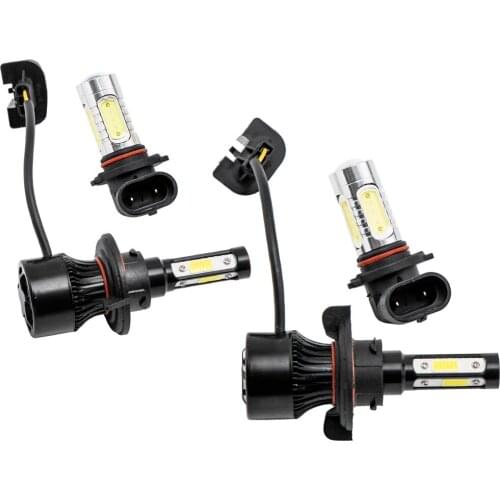 6000K LED Headlight Hi/Lo + Fog Light Bulbs Combo For Ford F-150/F-350/F-250
