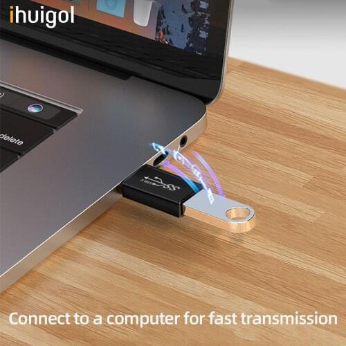 Ihuigol Mini USB C OTG Adapter Connector USB Type C Male To USB 3.0 Female 5Gbps Speed Data Converter For Macbook Xiaomi Samsung