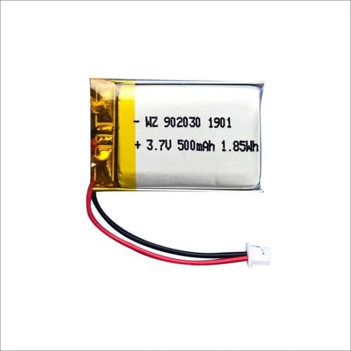 3.7V battery 902030 battery 500mah smart bracelet electric mask foot grinding device rechargeable battery