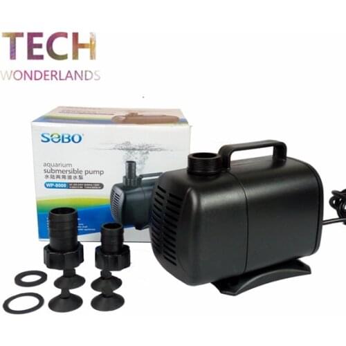 Aquarium super submersible pump fish tank water pump fish pond pool amphibious ultra silent pump SOBO WP-8000 6000L/H