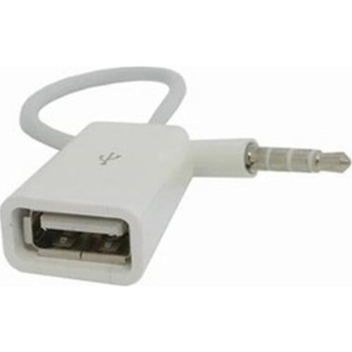 Car MP3 3.5mm Male AUX Audio Plug Jack to USB 2.0 Female Converter Cable Cord Conversion Line Car Electronics Accessories