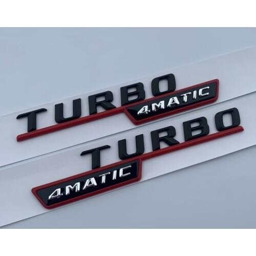 Car Styling Sticker for Mercedes Benz AMG Glossy Black 2014-2016 Letter Emblem Turbo 4matic A M G Badge Fender Supercharge Logo