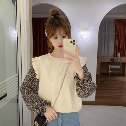 Blouse Women Shirt Sweater Spring Long Sleeve Splicing Knitwear Womens jack1991 Blusas Mujer De Moda
