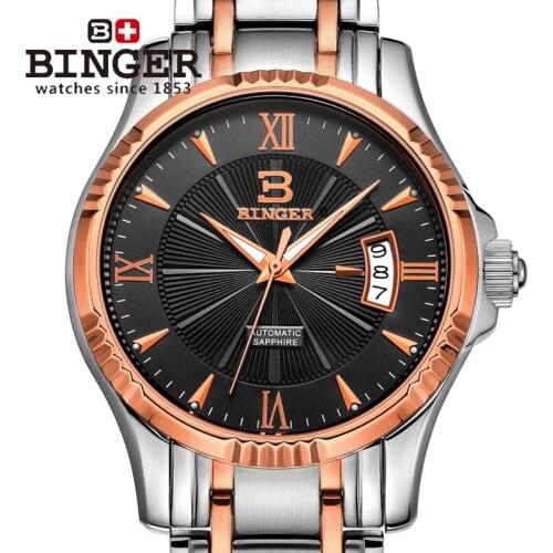 Japan MIYOTA Auto Mechanical Movement relogio masculino Switzerland Mens Watch BINGER Watch Men Luxury Brand Watch Men B5011-2