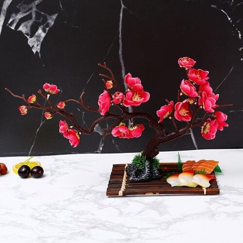 Decorating Flowers plate tray dosh seafood Sushi tool Plants Artistic Conception Decorating Ornament Creative Peach blossom