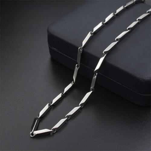 DoreenBeads Fashion Chain Necklace Silver Color Stainless Steel Melon Link Chain Concise Accessories For Men Jewelry,1 Piece