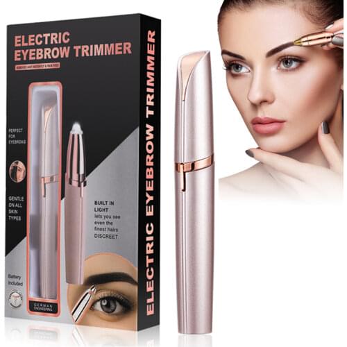 Mini Electric Eyebrow Trimmer Lipstick Epilator Pen EyeBrow Hair Remover Painless Eye Brow Trimmer