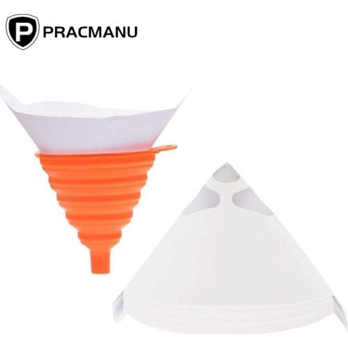 PRACMANU 101/151/201PCS Car Paint Paper Paint Strainers Industrial Coating Filtration Conical Mesh Filter Paint Funnel Tool
