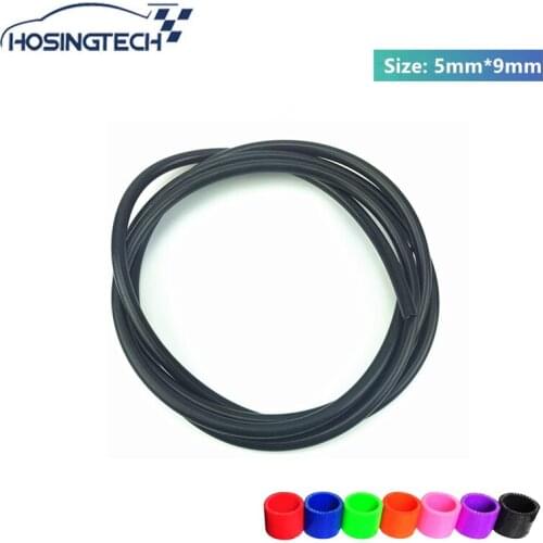 HOSINGTECH- silicone air intake 1m ID: 5MM OD:9MM Silicone Vacuum Hose Black