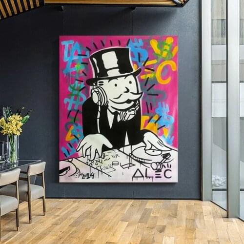 Canvas Painting Poster Money Poster Alec Monopolyingly Paintings on Canvas Modern Art Decorative Wall Pictures Home Decoration