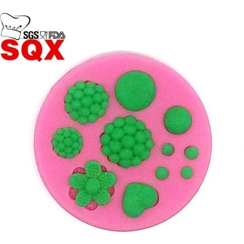 Round Flower Silicone cake mold Wedding Cake Decoration 3D Fondant Mold Chocolate Mold Christmas gift SQ15227