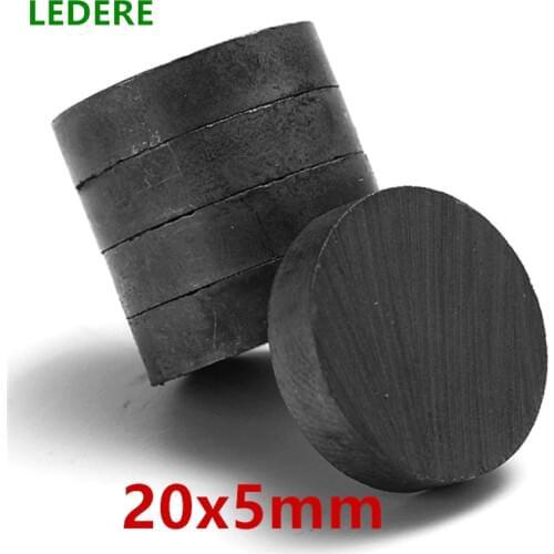 2-50PCS/lot Disk Ferrite Magnet 20x5 mm magnet fridge ferrite magnet ring ferrite magnet for speakers magnet black 20*5 mm 20mm