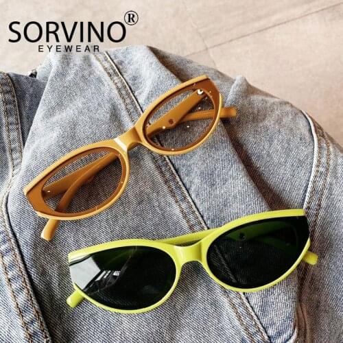 Fashion Oval Cat Eye Sunglasses Women Brand Designer Retro Street Cateye Womens Sunglass UV400 Trendy Shades for Men
