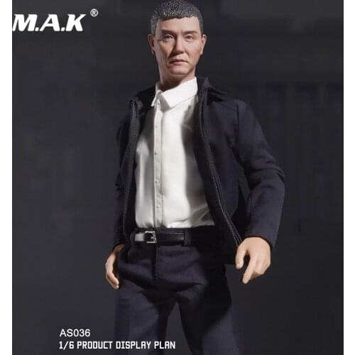 AS036 1/6 Male Solider Clothes Accessory Public Servants Suite Da Kang Secretary Clothes Suit Head Sculpt Accessory for Body