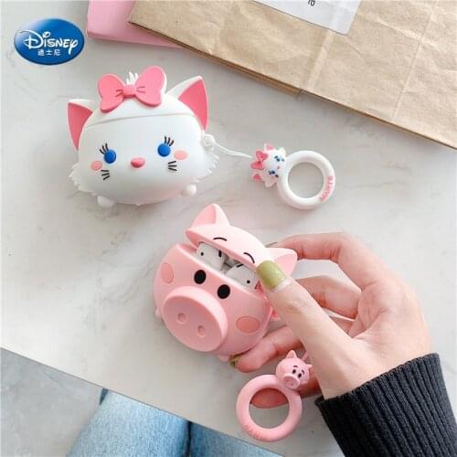 Disney Mary Cat 3D Soft Silicone Case For Apple Airpods pro Wireless Bluetooth Case For Apple Airpods 1 2 Air Pods Earphone Case