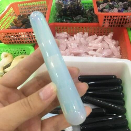 Natural opal Quartz Stone Healing Crystal Massage Wands Stick