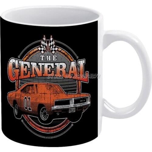 The General T Shirt Coffee Mugs Style Cartoon Tea Coffee Mug Cup Birthday Gift Collection Of Hazzard 80s Cars Daisy Dixie Genera