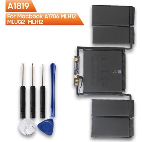 Original Replacement Battery A1819 For Macbook A1706 MLH12 MLUQ2 Authentic Rechargeable Battery 49.2Wh with Tools