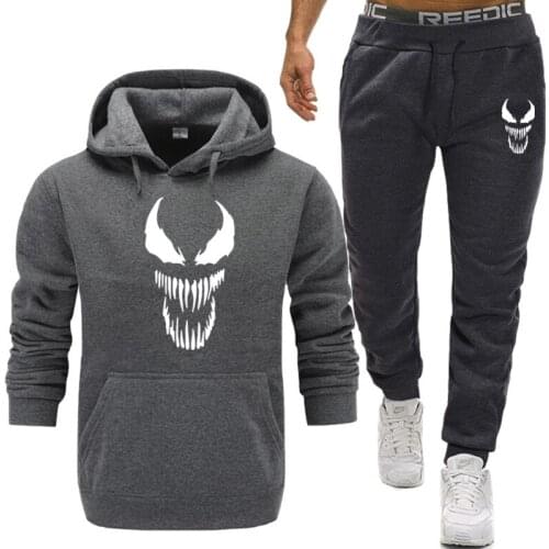 2019 Autumn Winter Venom Hoodie Sweatshirt Men/Women New Fashion Hoodies Sweatshirts+Sweatpants Suits Warm Fleece Hooded Pullove