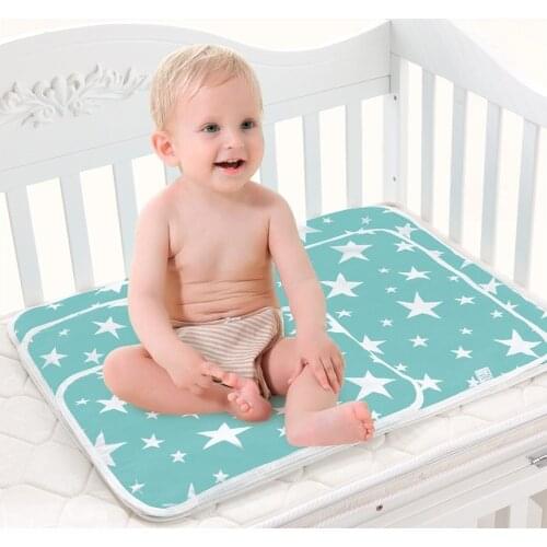Portable Foldable Washable Waterproof Mattress Baby Diaper Changing Mat Travel Pad Floor Mats Cushion Reusable Pad Cover 50*70cm
