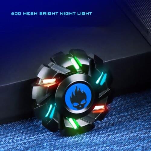 RGB Three Colors Luminous Fidget Spinner Bronze R188 Mute Metal Bearings Plating Hand Spinner Stress Relief Toys For Adult Kids