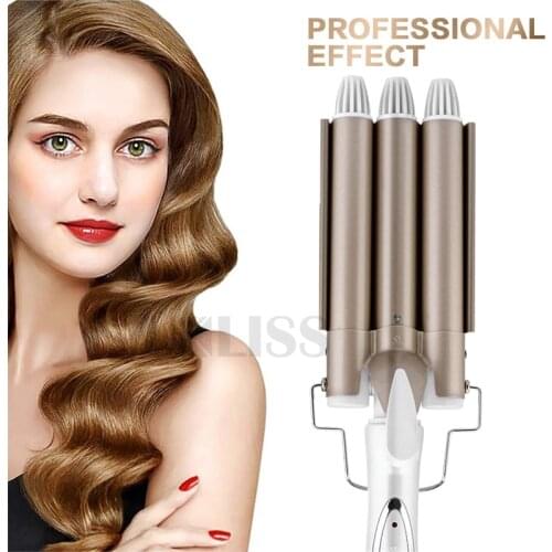 Triple Barrel Curling Iron Ceramic Hair Curler Waver Wand Curly Tongs Hair Crimper Curl Tool 3 Barrels Curling Iron Hair Styler