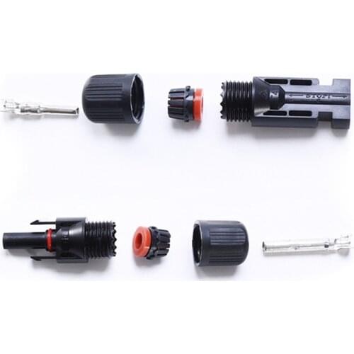 1 Pair of Solar Connector Solar Solar Plug Cable Connectors (male and female) for Solar Panels and Photovoltaic Systems